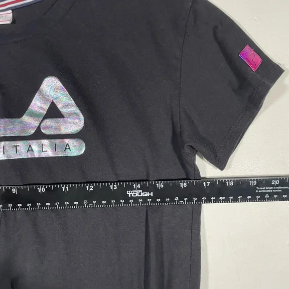 Fila Black Short Sleeve Tee with Logo - Picture 6 of 9